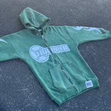 Load image into Gallery viewer, Trapper Flame Hoodie Acid Wash Green
