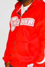Load image into Gallery viewer, Trapper Flame Hoodie Red
